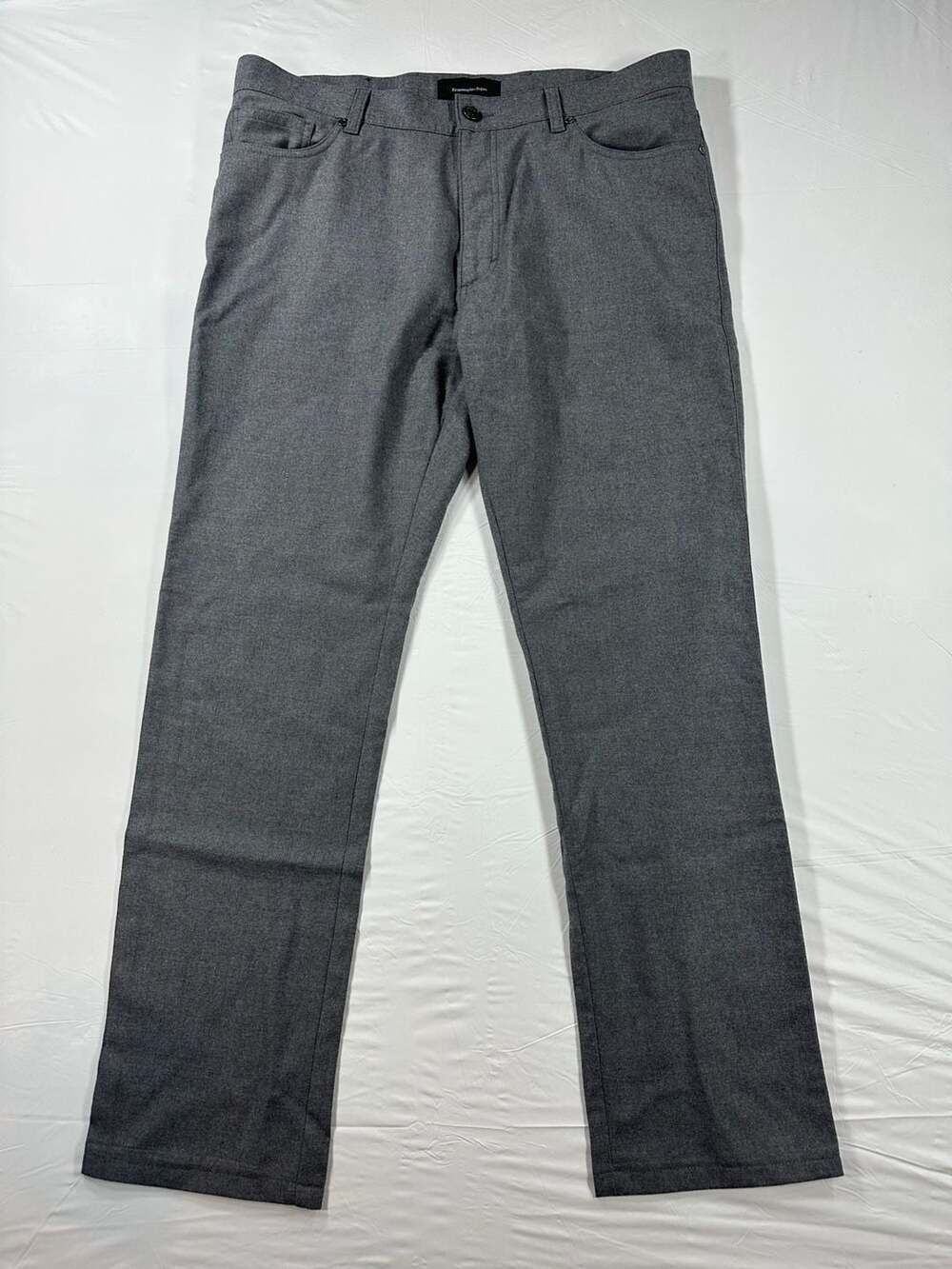 Ermenegildo Zegna Gray Wool Blend 5-Pocket Dress Trousers Pants Size 36